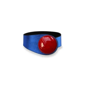 Brățară Din Piele Azur+ Buton Ceramic