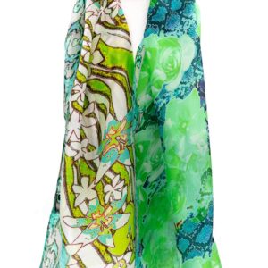 Esarfa Matase Green Chain