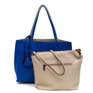 Borsa Geanta cu doua fete Blue&Beige