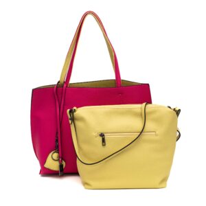 Borsa Geanta cu doua fete Purple&Yellow