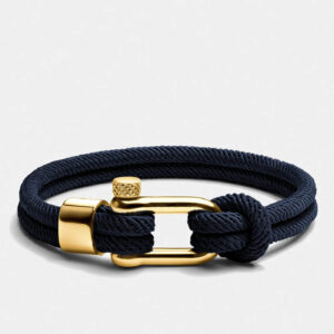 Brățară bărbătească elegantă Alchor Platinum Navy Gold
