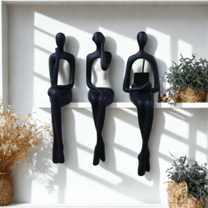 Abstractă sculptură Negru - 3 bucăți