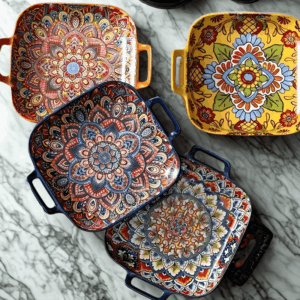 Boho Ceramică - Tavă de copt cu două mânere
