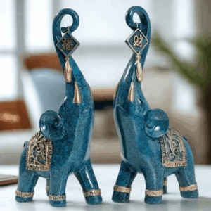 Zen Albastru Elefant cuplu