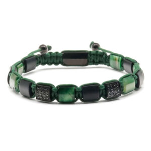 Brățară bărbătească elegantă Malachit/Onyx