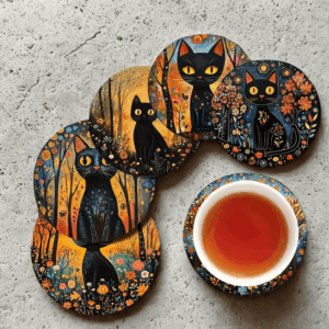 Suporturi moderne rezistente la căldură, 6 bucăți - pisici