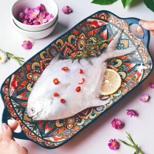 Bol de servire din ceramică Bohemian - albastru