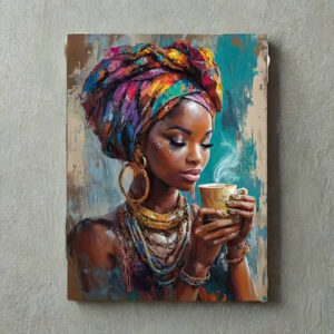 Tablou pe pânză Art Deco - Femeie africană