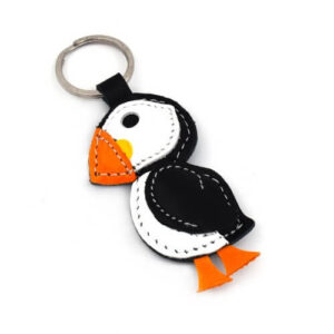 Breloc din piele Puffin