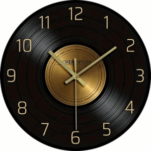 Ceas de perete retro - Disc de vinil